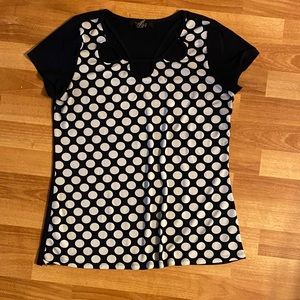 Spotted Keyhole Blouse